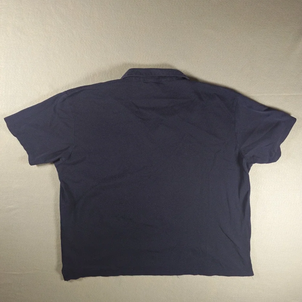 Ralph Lauren Polo Golf Shirt Women's XL Navy Blue Short Sleeve USA Made Cotton